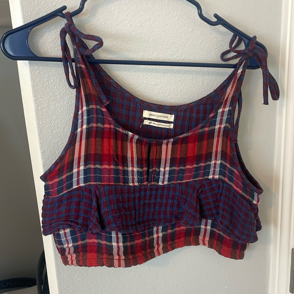 Urban red, white and blue top